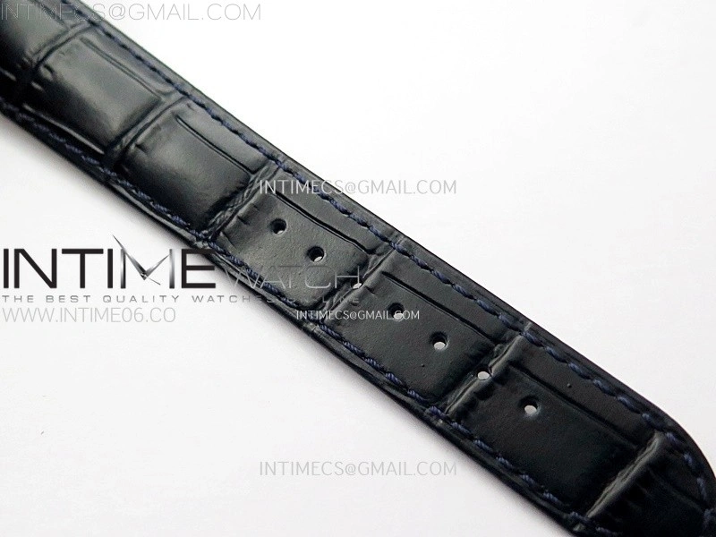 Santos Dumont 46.6mm SS F1F Best Edition Silver Dial on Blue Leather Strap Quartz